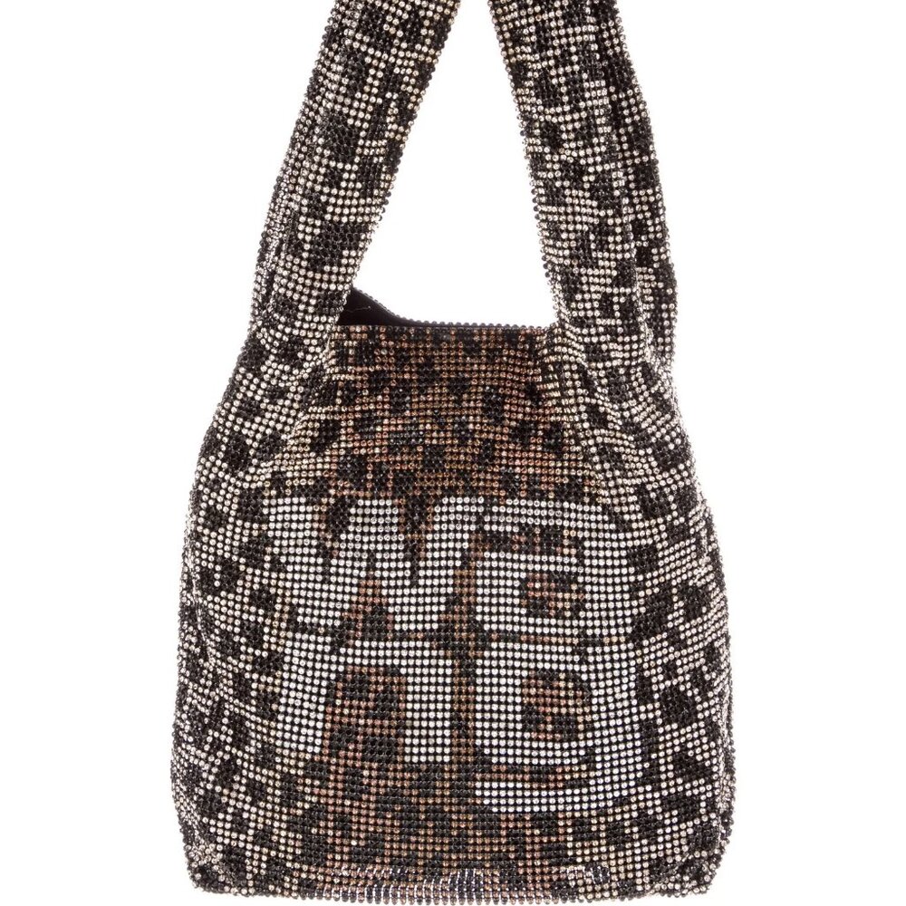 Alexander Wang Leopard Crystal Mini Hobo Evening Bag